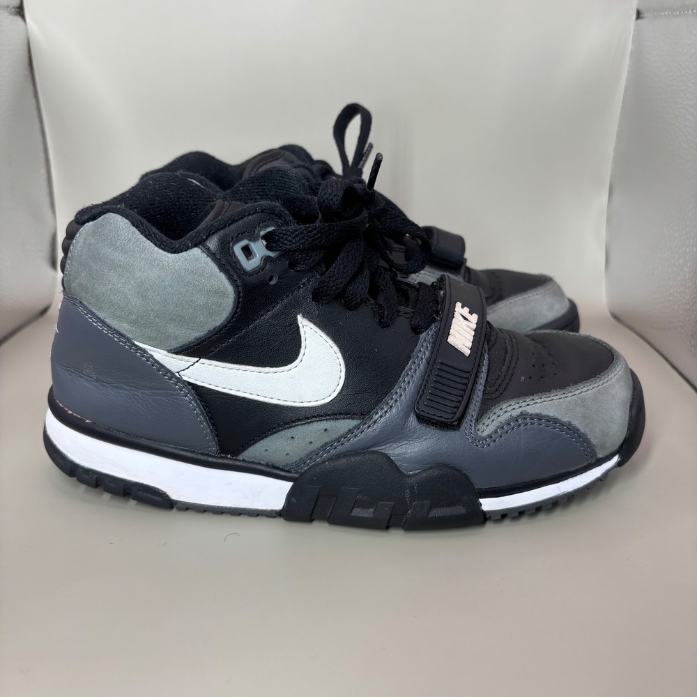 Nike Air Trainer 1 Mid Mens Shoes Black Gray White Sneakers‎ Size 5 FD0808-001